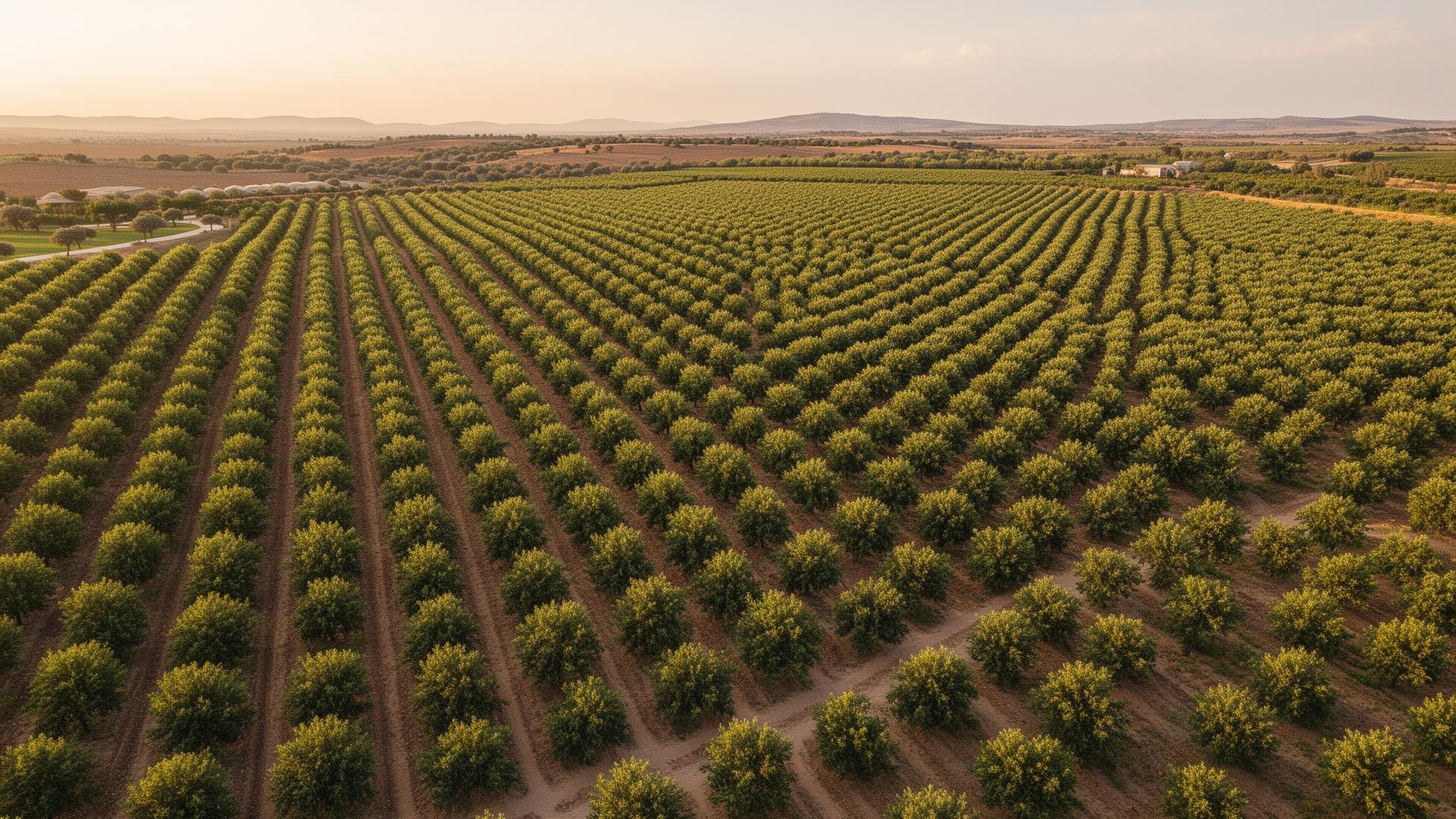 Plantación de almendros